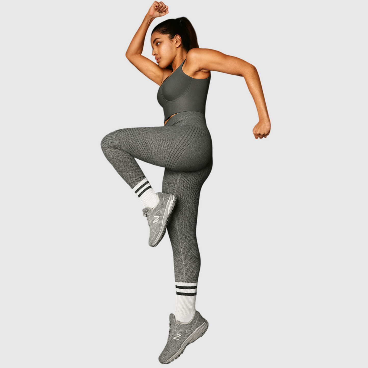 3D Leggings - Grau