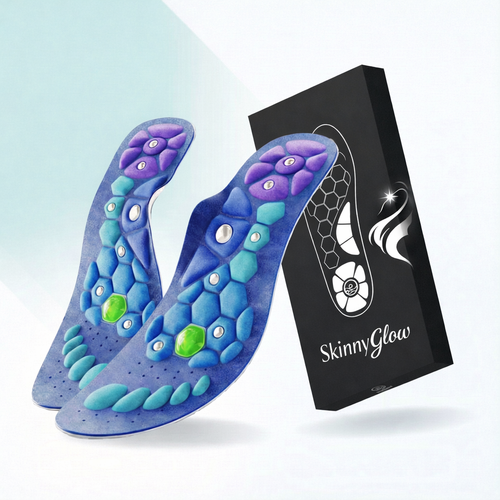 SkinnyGlow Magnetische Akkupressur Schuh Einlagen