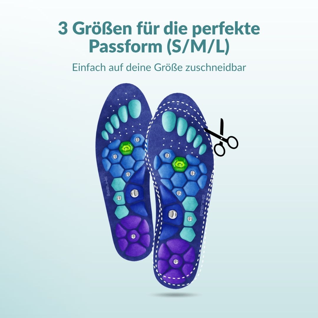 SkinnyGlow Magnetische Akkupressur Schuh Einlagen
